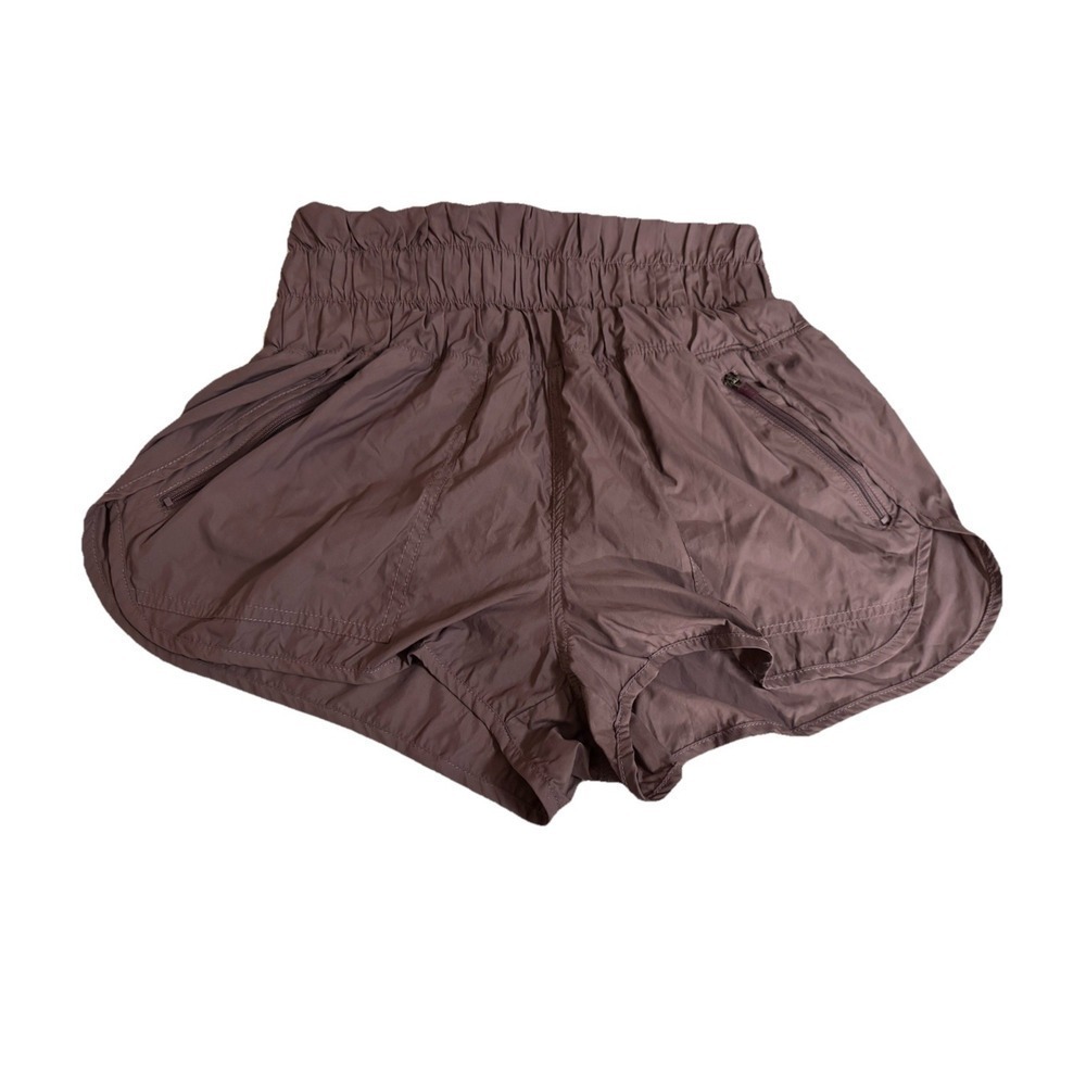Free People FP Movement The Way Home Shorts High Waist Lined Mauve Dusty Rose S